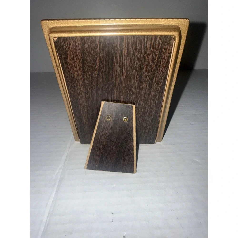 Vintage Black & Gold Baroque Style Ornate Picture Frame Mid-Century